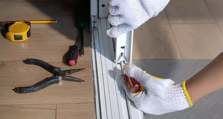 Backyard Sliding Door Track Repair in Foster City, CA